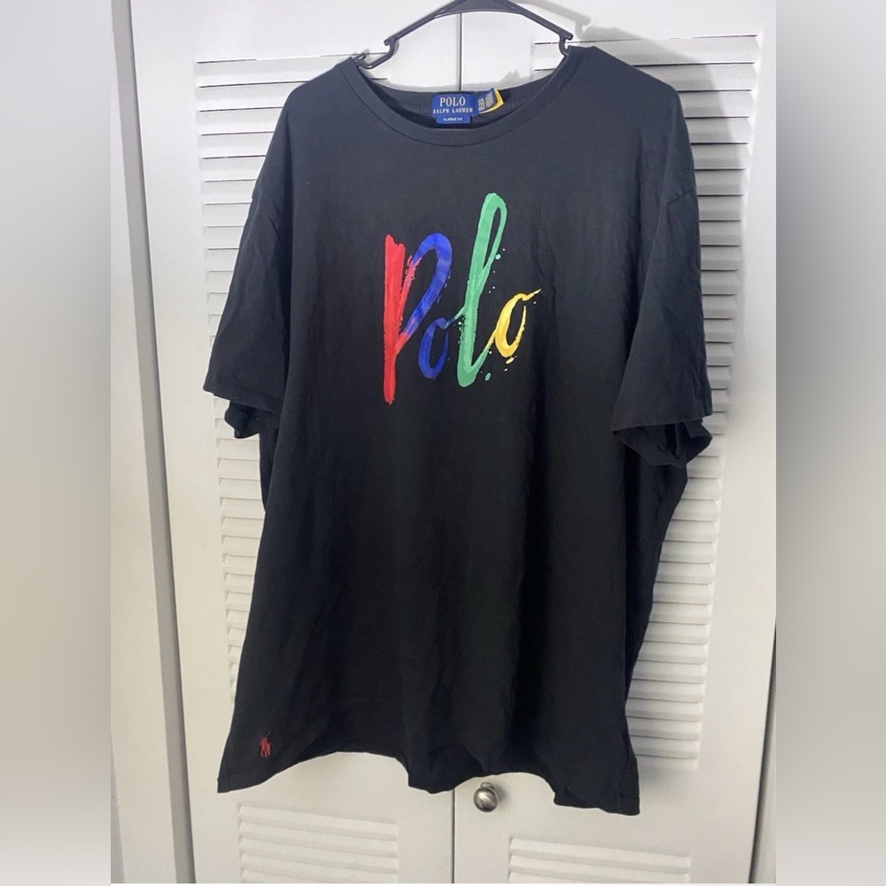 Polo by Ralph Lauren Multicolor Logo Black Tee